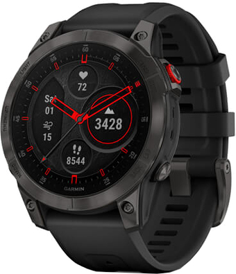 Умные часы Garmin Epix Sapphire Gen 2 (черный титан/черный) - фото