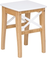 Табурет Folium Марк 1 T1O4902-R9003 (шпон дуба, белый) - фото