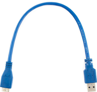 Кабель Cablexpert CCP-mUSB3-AMBM-1 USB Type A - microUSB Type B (0.3 м, синий) - фото