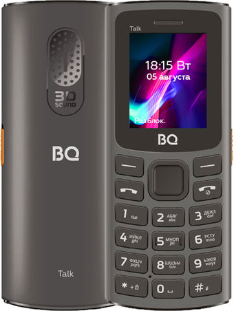 Кнопочный телефон BQ-Mobile BQ-1862 Talk (серый) - фото