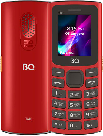 Кнопочный телефон BQ-Mobile BQ-1862 Talk (красный) - фото