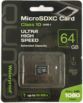 Карта памяти QUMO microSDXC QM64GMICSDXC10U1NA 64GB - фото