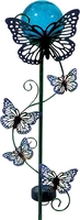 Садовый светильник Чудесный Сад Бабочки (черный/синий) - фото