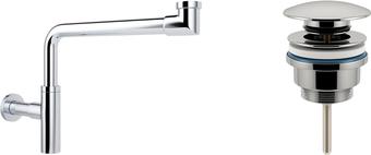 Сифон Wellsee Drainage System 182124003 (сифон, донный клапан, хром) - фото