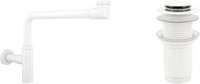 Сифон Wellsee Drainage System 182128002 (сифон, донный клапан, матовый белый) - фото