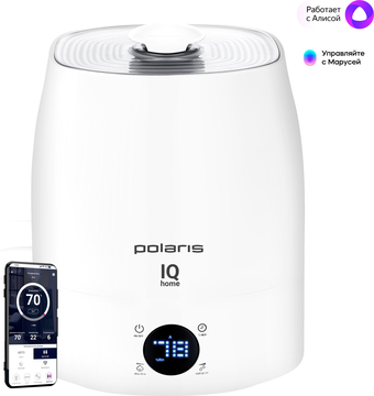 Увлажнитель воздуха Polaris PUH 4040 Wifi IQ Home (белый) - фото