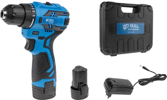Дрель-шуруповерт Bull SR 1203 (с 2-мя АКБ, кейс) - фото