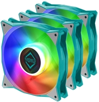 Набор вентиляторов Iceberg Thermal IceGALE ARGB 120mm 3-pack (бирюзовый) - фото