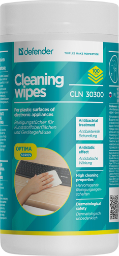 Влажные салфетки Defender CLN 30300 Optima (100 шт) - фото