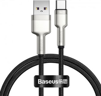Кабель Baseus Cafule USB Type-A - Type-C (1 м, черный) - фото