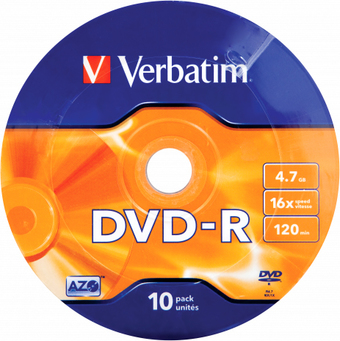 DVD-R диск Verbatim DL Matt Silver 4.7Gb 16x 43729 (CakeBox, 10 шт.) - фото