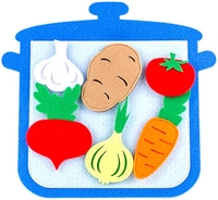 Развивающая игрушка Фетров Кастрюля с овощами 1201006 - фото