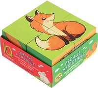 Кубики Айрис-Пресс Умные кубики в поддончике. Лесные животные 9785811280780 - фото