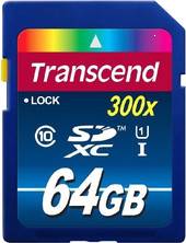 Карта памяти Transcend SDXC (Class 10) UHS-I Premium 64Gb (TS64GSDU1) - фото