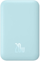 Внешний аккумулятор Baseus Magnetic Wireless PPCX020003 6000mAh (голубой) - фото