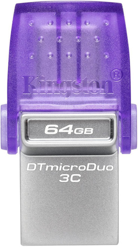 USB Flash Kingston DataTraveler MicroDuo 3C USB 3.2 Gen 1 64GB - фото