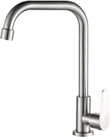 Смеситель Haiba HB4182 (нержавеющая сталь) - фото