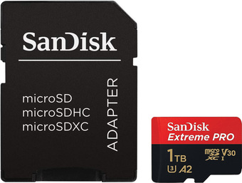 Карта памяти SanDisk Extreme PRO microSDXC SDSQXCD-1T00-GN6MA 1TB (с адаптером) - фото