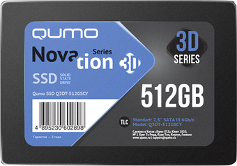 SSD QUMO Novation 3D TLC 512GB Q3DT-512GSCY - фото