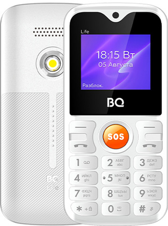 Кнопочный телефон BQ-Mobile BQ-1853 Life (белый) - фото