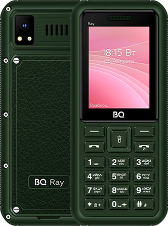 Кнопочный телефон BQ-Mobile BQ-2454 Ray (зеленый) - фото