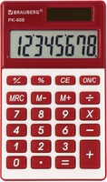 Калькулятор BRAUBERG PK-608-WR 250521 (бордовый) - фото
