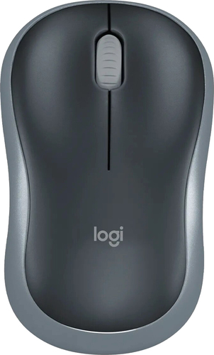 Мышь Logitech M186 (черный/серый) - фото