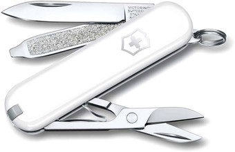 Нож-брелок Victorinox Classic Falling Snow 0.6223.7G (белый) - фото