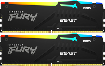 Оперативная память Kingston FURY Beast RGB 2x8ГБ DDR5 5200 МГц KF552C40BBAK2-16 - фото