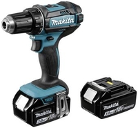 Дрель-шуруповерт Makita DDF482RFJ (с 2-мя АКБ, кейс) - фото