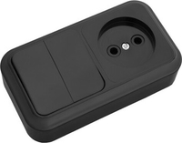 Блок розеток Bylectrica 2В-РЦ-523 (черный) - фото