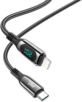 Кабель Hoco S51 USB Type-C - Lightning (1.2 м, черный) - фото