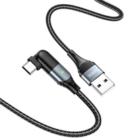 Кабель Hoco U100 USB Type-A - microUSB (1.2 м, черный) - фото