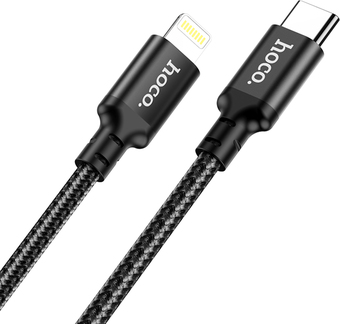 Кабель Hoco X14 USB Type-C - Lightning (2 м, черный) - фото