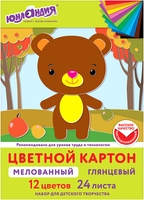 Набор цветного картона Юнландия Мелованный Extra 113551 - фото