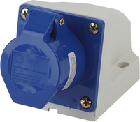 Розетка ЭРА 113 2Р+РЕ 16А 220В Б0032874 (синий) - фото