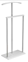 Стойка для одежды Мебелик Костюмная Дэви 1 (металлик/белый) - фото