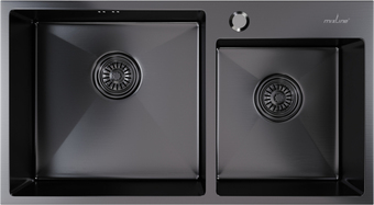 Кухонная мойка Mixline 547241 (черный графит, 3 мм) - фото