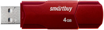 USB Flash SmartBuy Clue 4GB (бордовый) - фото