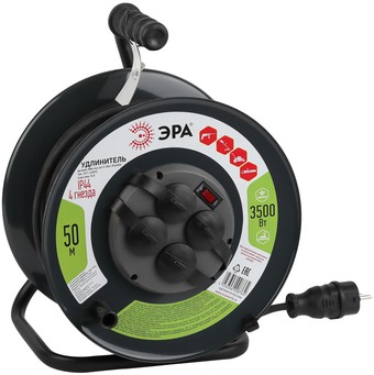 Удлинитель ЭРА RMx-4es-3x1.5-50m-IP44(KG) Б0046804 - фото