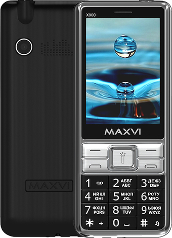 Кнопочный телефон Maxvi X900i (черный) - фото