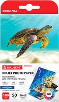 Фотобумага BRAUBERG глянцевая 10х15 см 180 г/м2 50 л 364009 - фото