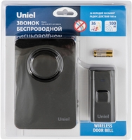 Беспроводной дверной звонок Uniel UDB-014W-R1T1-36S-100M-BL - фото