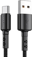 Кабель Vipfan X02 USB Type-A - USB-Type-C (1.2 м, черный) - фото