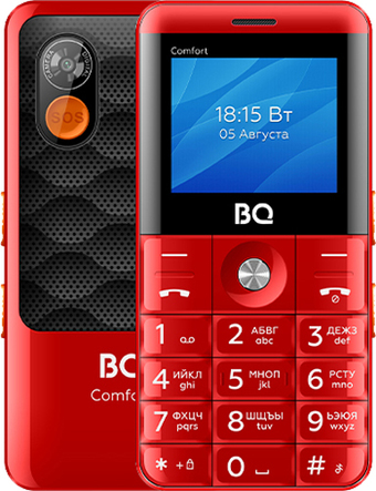 Кнопочный телефон BQ-Mobile BQ-2006 Comfort (красный) - фото