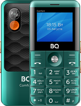 Кнопочный телефон BQ-Mobile BQ-2006 Comfort (зеленый) - фото