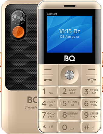 Кнопочный телефон BQ-Mobile BQ-2006 Comfort (золотистый) - фото