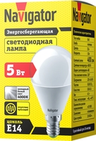 Светодиодная лампочка Navigator NLLB-P-G45-5-230-4K-E14 - фото