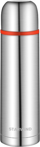 Термос StarWind 10-500 500мл (серебристый/красный) - фото
