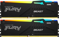 Оперативная память Kingston FURY Beast RGB 2x32ГБ DDR5 5200 МГц KF552C40BBAK2-64 - фото
